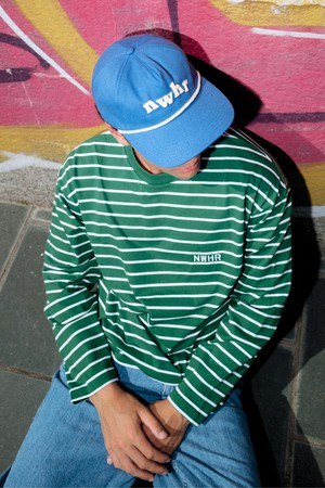 Camiseta larga rayas verde from NWHR