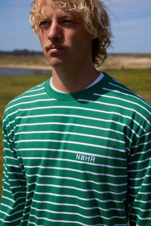 Camiseta larga rayas verde from NWHR