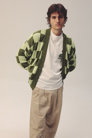 Checkered Green Cardigan from NWHR