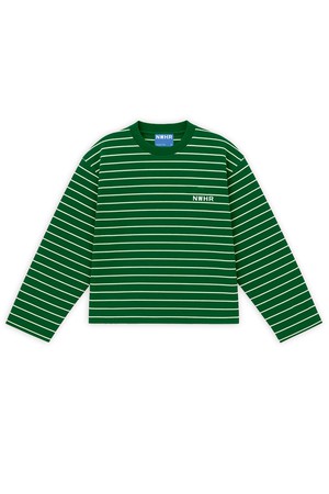 Camiseta larga rayas verde from NWHR