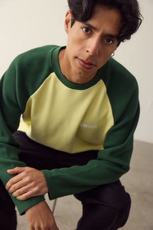 Crewneck Green Waffle from NWHR