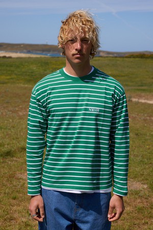Camiseta larga rayas verde from NWHR