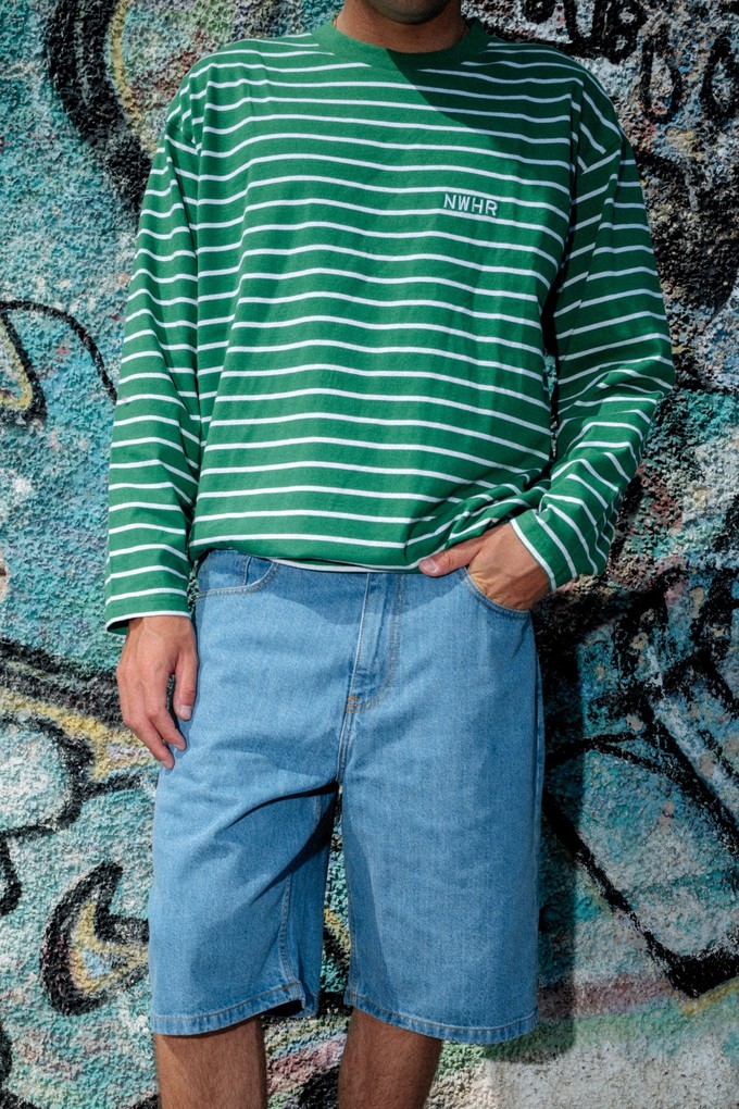 Camiseta larga rayas verde from NWHR