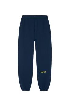 Soft navy trousers via NWHR