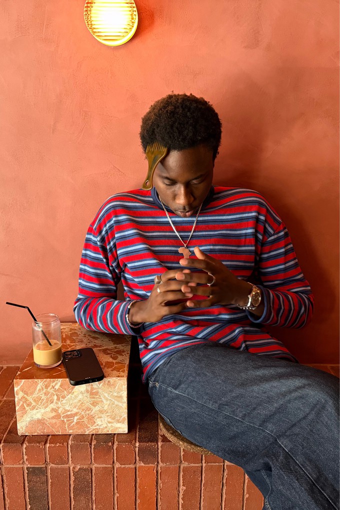 Striped knit t-shirt from NWHR