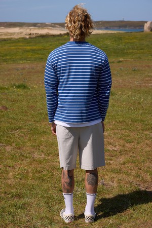 Camiseta larga rayas azul from NWHR