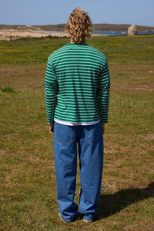 Camiseta larga rayas verde from NWHR