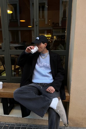 Nowhere baby blue sweater from NWHR