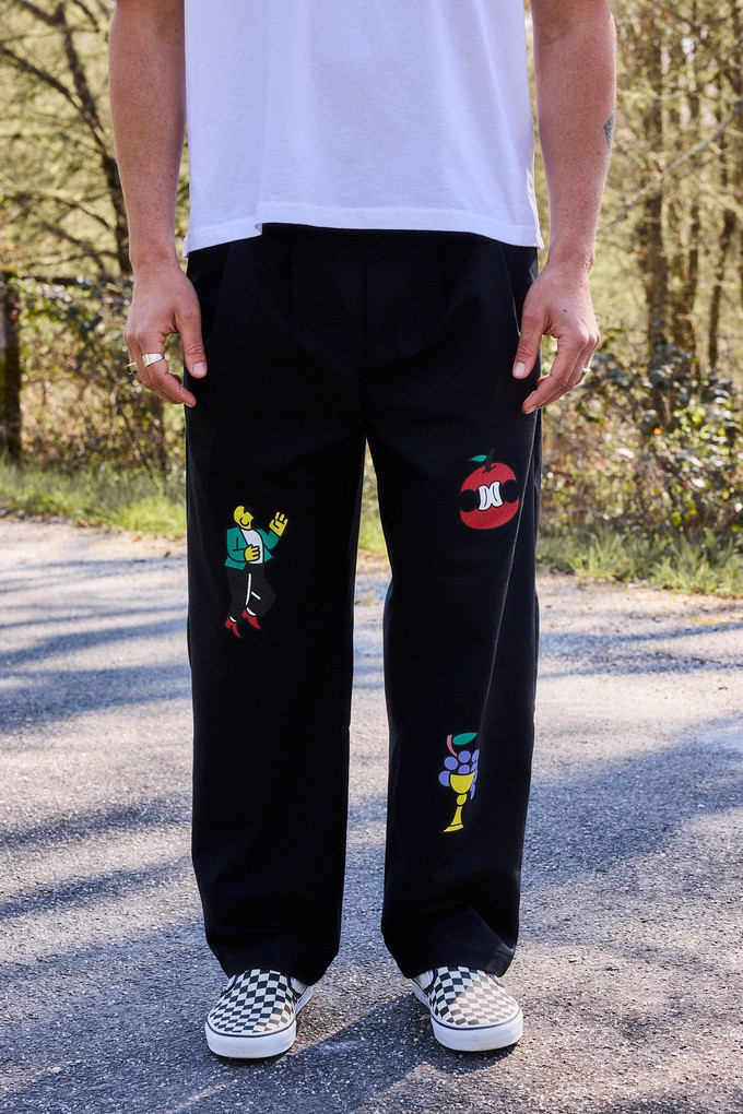 Black overskirt trousers from NWHR