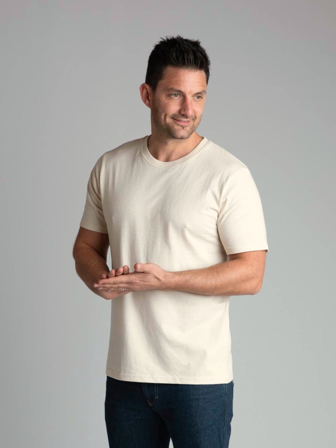 Natural, Undyed, Organic Cotton T-Shirt from Of The Oceans
