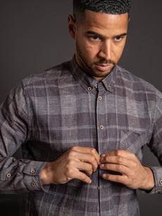 Checked Shirt in Hemp via Of The Oceans
