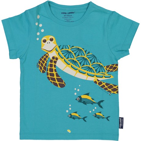 COQ EN PATÉ T-shirt van biokatoen met een schildpad €20.00