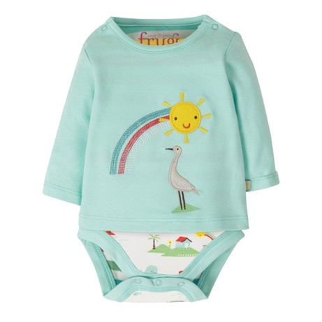 FRUGI 2 in 1 romper en top met regenboog