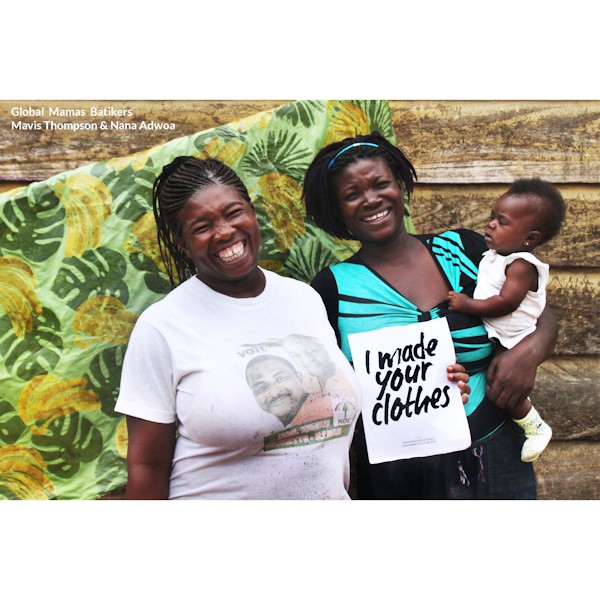 GLOBAL MAMAS Omkeerbare jurk van Afrikaanse batik in geel en oranje from Olifant en Muis