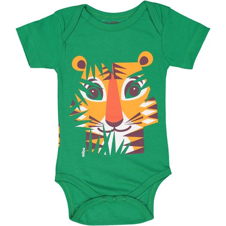 COQ EN PATE Romper van organisch katoen met tijger €15.00