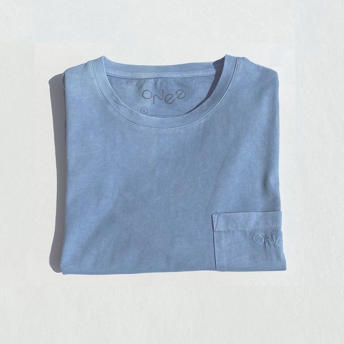Limited Batch Indigo Cotton Pocket T-Shirt from ONE Essentials