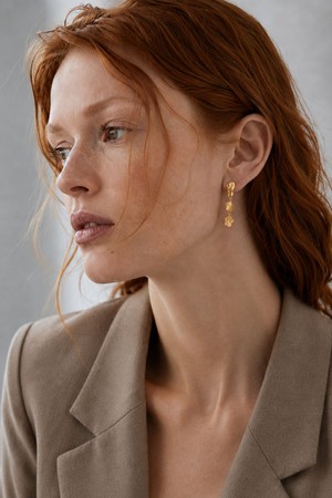 Sculpted Gilded Drop Earrings from organsk
