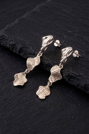 Sculpted Gilded Drop Earrings from organsk