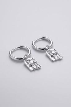 Textured Drop Hoop Earrings via organsk