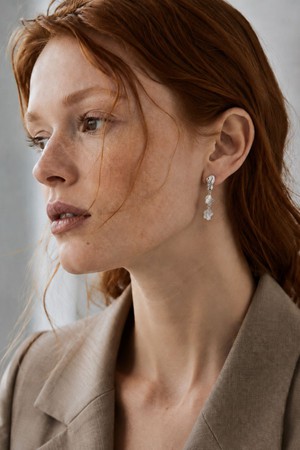 Sculpted Gilded Drop Earrings from organsk
