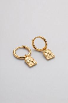 Textured Drop Hoop Earrings via organsk