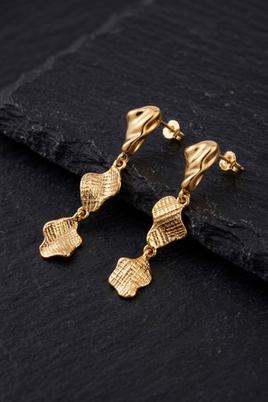 Sculpted Gilded Drop Earrings from organsk