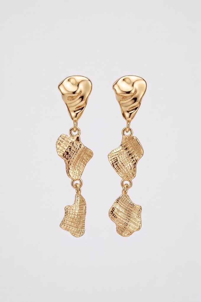 Sculpted Gilded Drop Earrings from organsk