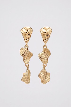 Sculpted Gilded Drop Earrings from organsk
