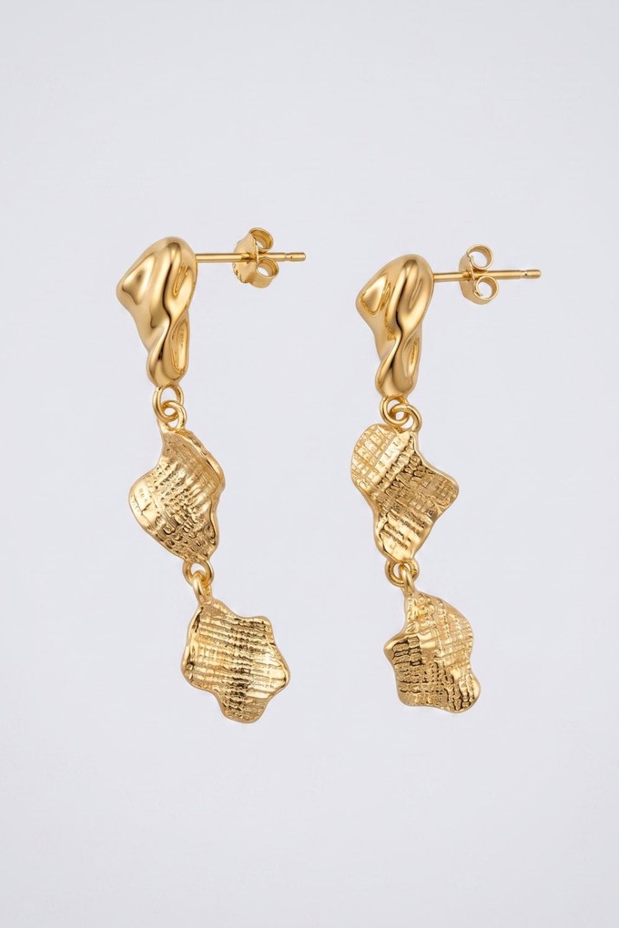 Sculpted Gilded Drop Earrings from organsk