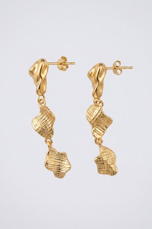 Sculpted Gilded Drop Earrings from organsk