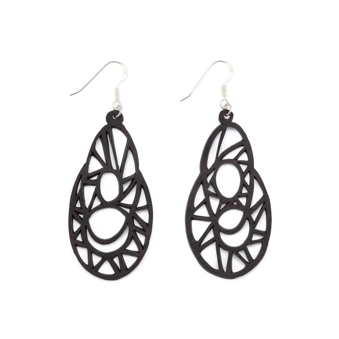 Stellar Recycle Rubber Teardrop Earrings from Paguro Upcycle