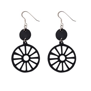 Water Wheel Upcycled Rubber Earrings from Paguro Upcycle