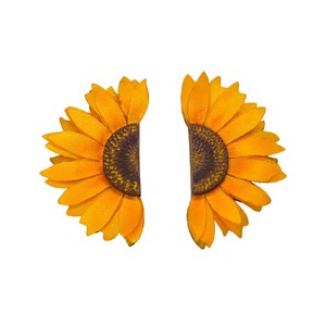 Sunflower Statement Earrings – Handcrafted Sustainable Totumo Jewellery from Paguro Upcycle