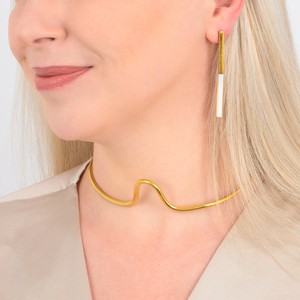 Kushikamana Recycled Brass Matchstick Earrings (2 Colours) from Paguro Upcycle