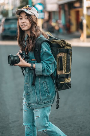 Water Resistant Roll Top Vegan Backpack from Paguro Upcycle