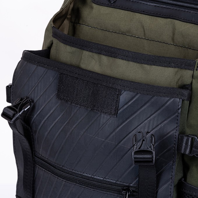 Colonel Vegan Water Resistant Backpack with Laptop Compartment from Paguro Upcycle