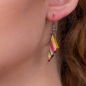Soni Handmade Upcycled Skateboard Wooden Earrings from Paguro Upcycle