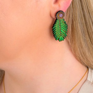 Mimosa Detachable Reclaimed Wood Earrings from Paguro Upcycle