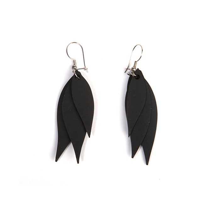 Flake Recycled Rubber Earrings - Eco Friendly from Paguro Upcycle