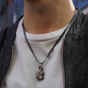 Bikeman Recycled Bike Chain Pendant Necklace from Paguro Upcycle