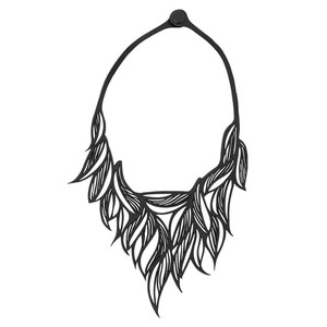 Sula Vine Statement Recycled Rubber Necklace from Paguro Upcycle