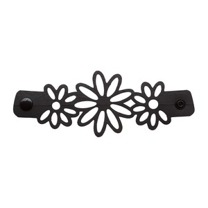 Dahlia Recycled Rubber Bracelet Floral Cuff from Paguro Upcycle