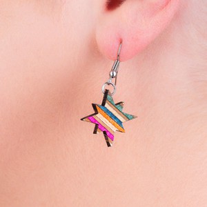 Sirius Star Recycled Skateboard Earrings from Paguro Upcycle