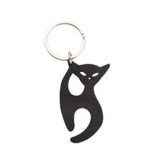 Jasper Recycled Rubber Cat Vegan Keyring from Paguro Upcycle