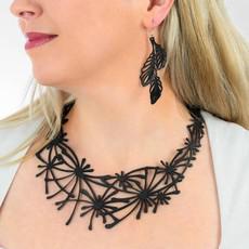 Dandellion Recycled Rubber Statement Necklace via Paguro Upcycle