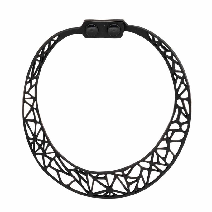 Ella Geometric Recycled Rubber Necklace from Paguro Upcycle