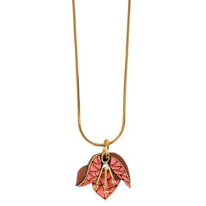 Bougainvillea Reclaimed Wood Necklace from Paguro Upcycle