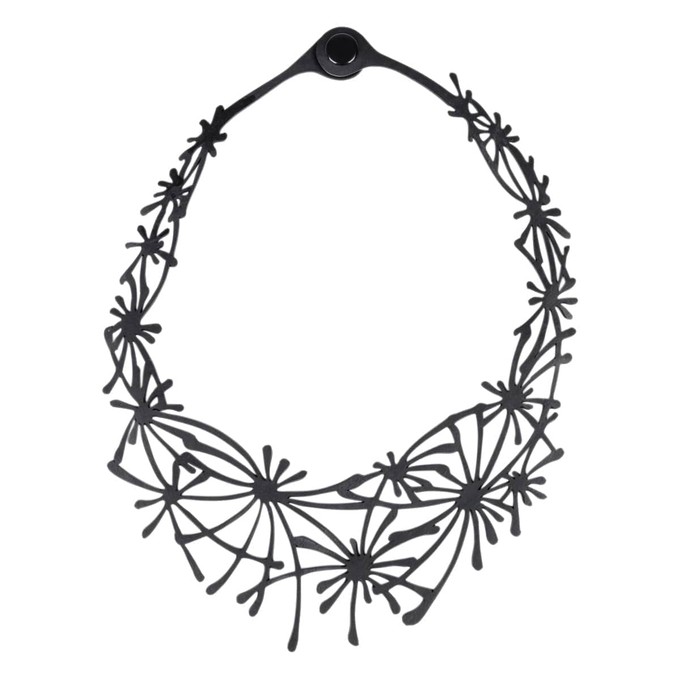 Dandellion Recycled Rubber Statement Necklace from Paguro Upcycle