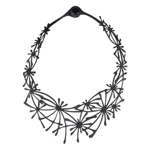 Dandellion Recycled Rubber Statement Necklace from Paguro Upcycle