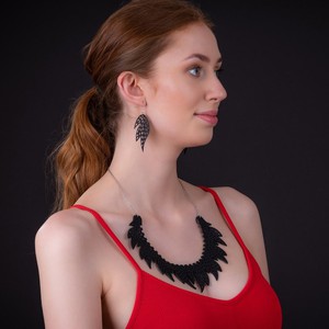 Sunburst Recycled Rubber Earrings from Paguro Upcycle
